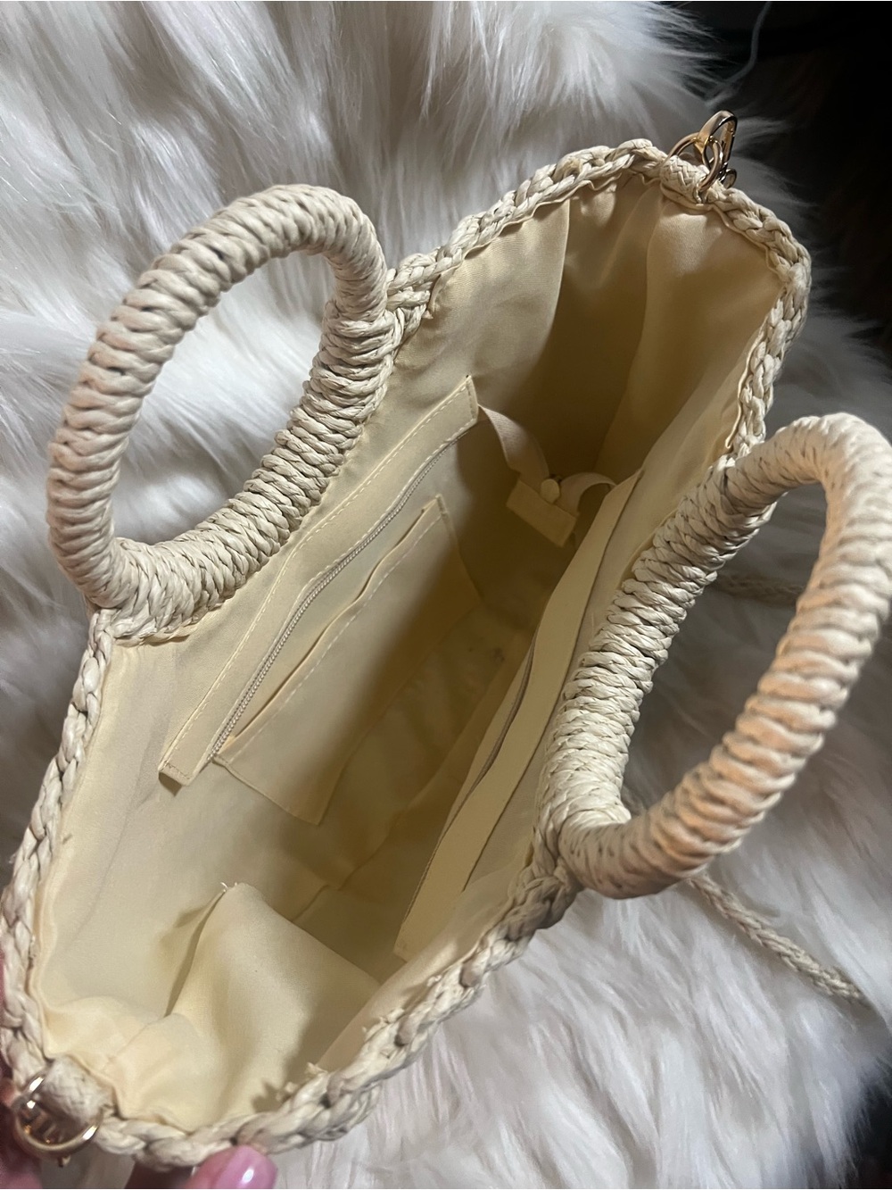 Natural Woven Straw Half Moon Crossbody Bag | Round Handle | Boho Beach Purse